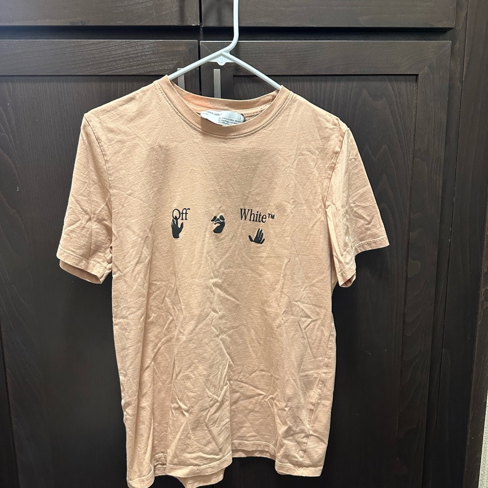Off-White Women’s Beige Graphic Tee